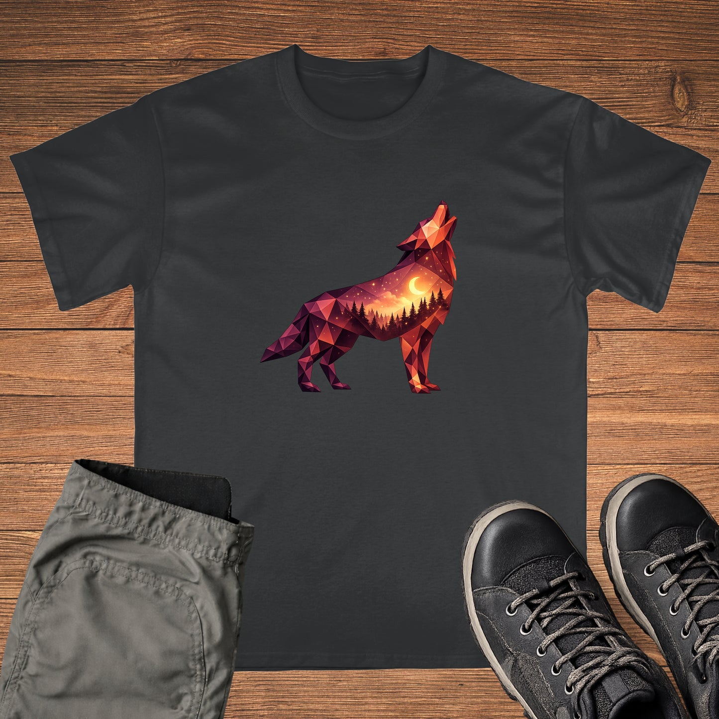 Forest Realms : Red Midnight Wolf