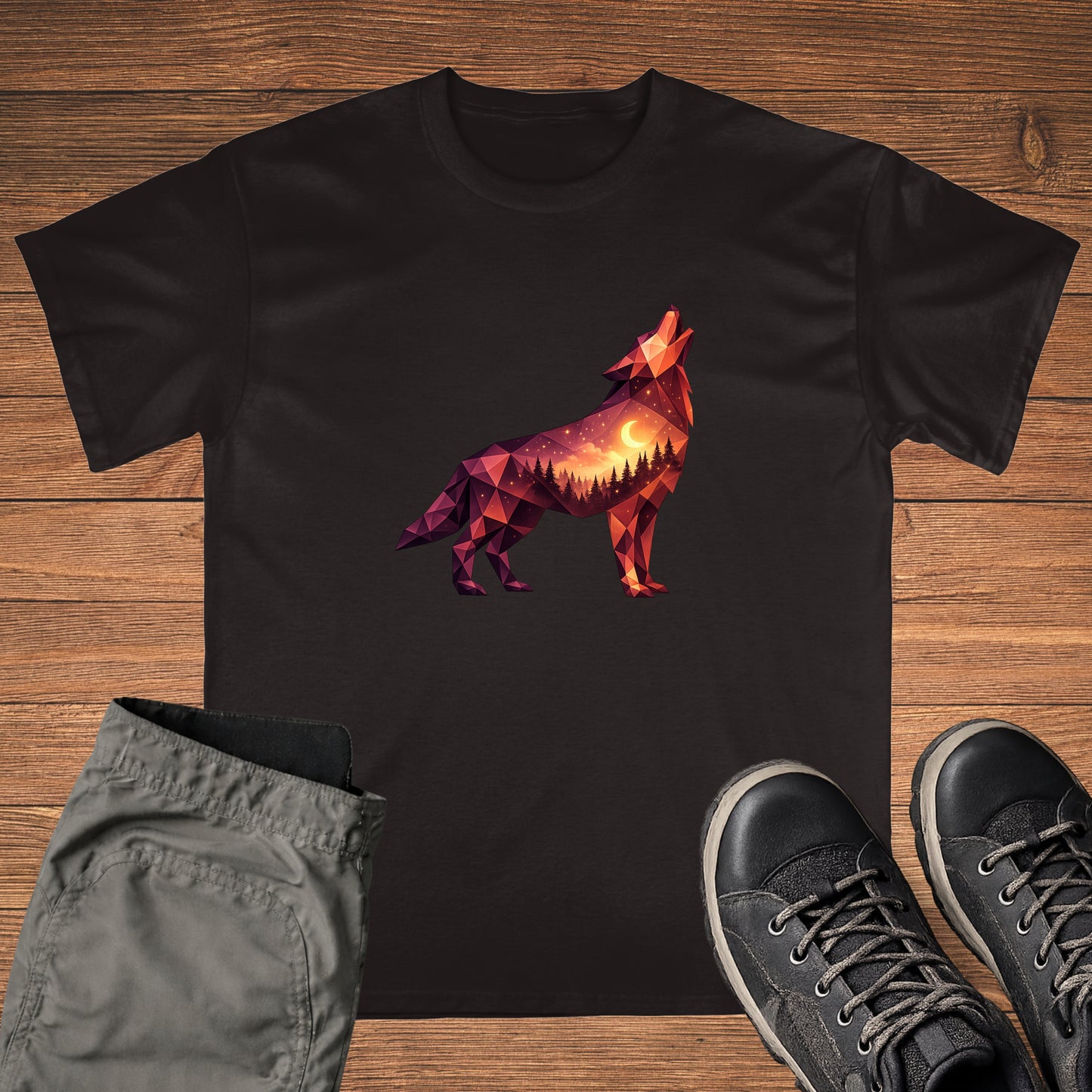 Forest Realms : Red Midnight Wolf