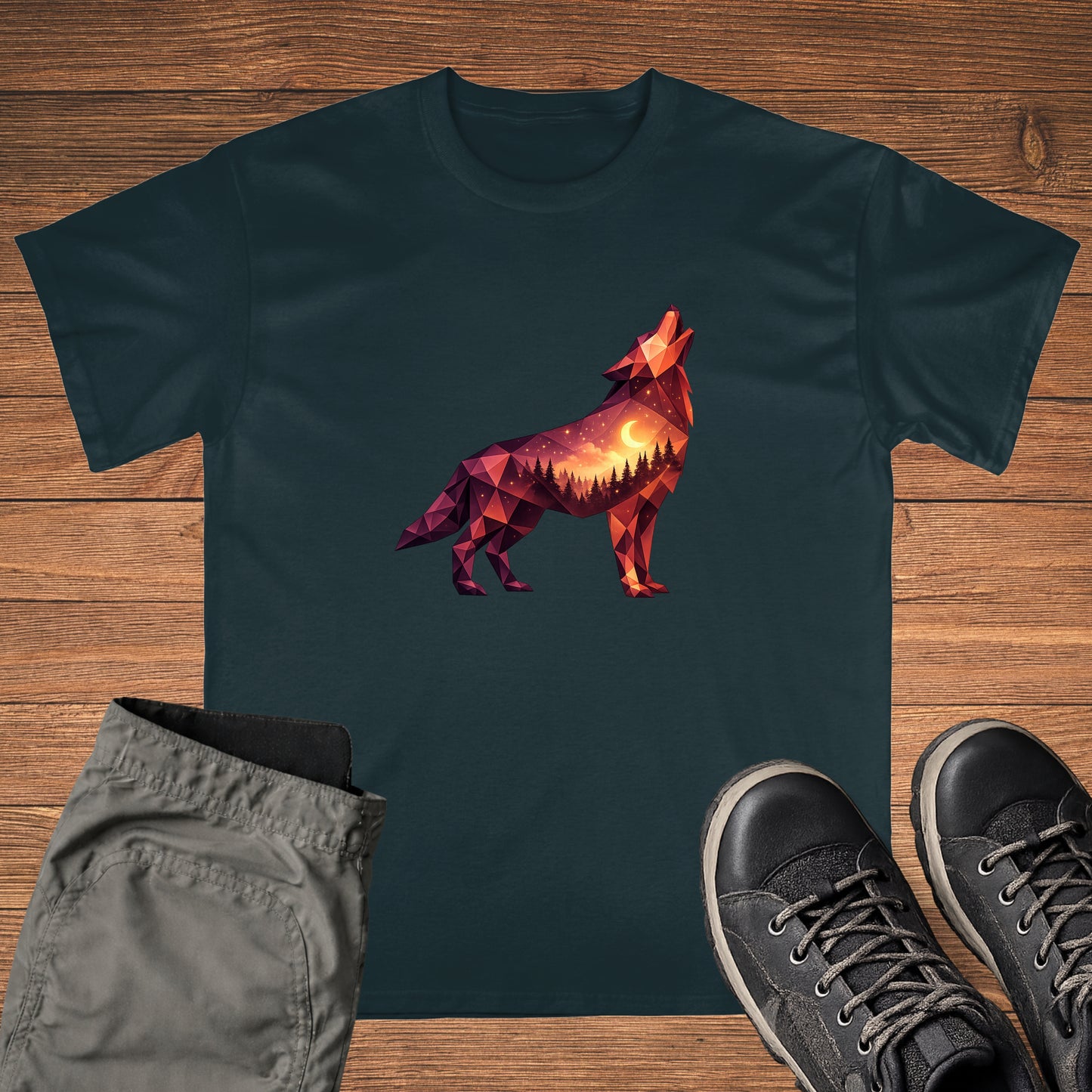 Forest Realms : Red Midnight Wolf